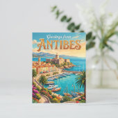 Antibes Frankreich Postkarte (Stehend Vorderseite)