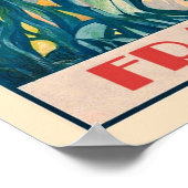 Antibes, Frankreich Reiseplakat Poster (Ecke)