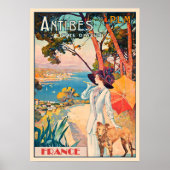 Antibes, Frankreich Reiseplakat Poster (Vorne)