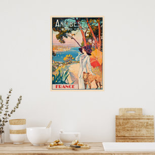 Antibes, Frankreich Reiseplakat Poster