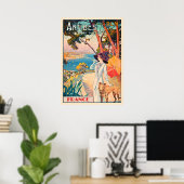 Antibes, Frankreich Reiseplakat Poster (Heimbüro)