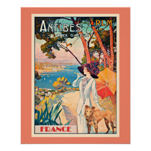 Antibes Frankreich Vintage Poster