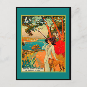 Antibes Frankreich Vintage Poster Postkarte