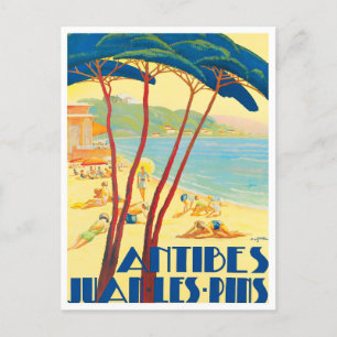 Antibes Frankreich Vintage-Reise Postkarte