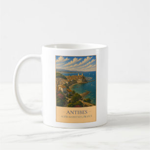 Antibes, Frankreich – Vintage-Reisebecher Kaffeetasse