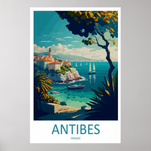 Antibes Park Poster National Reise Vintage Ski