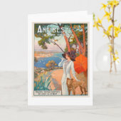 Antibes Poster Grußkarte Karte (Gelbe Blume)