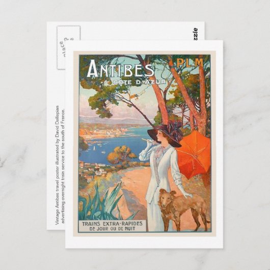 Antibes Poster Post Card Postkarte (Vorne/Hinten)