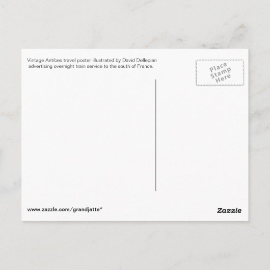 Antibes Poster Post Card Postkarte (Rückseite)