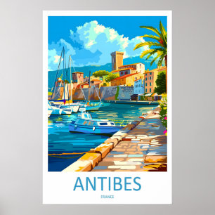 Antibes Ski National Reise Vintage Park Poster