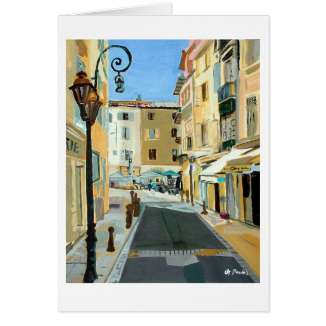 Antibes Street Scene Printed Card (Vorne)