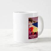 Antibes Vintag PosterEurope Jumbo-Tasse (Vorderseite Rechts)