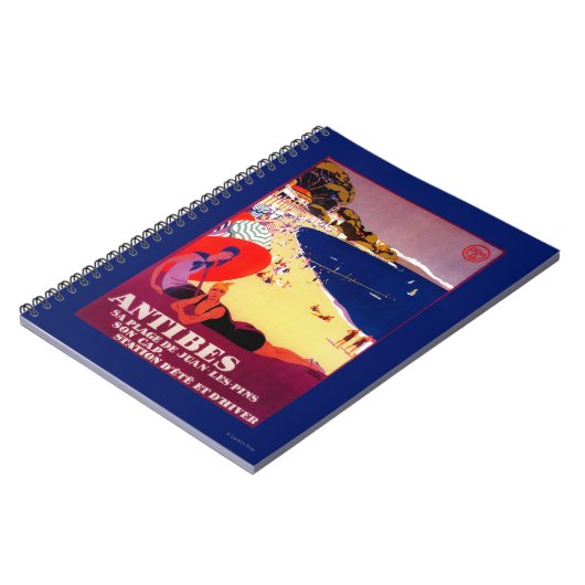 Antibes Vintag PosterEurope Notizblock (Linke Seite)