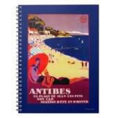 Antibes Vintag PosterEurope Notizblock (Vorderseite)