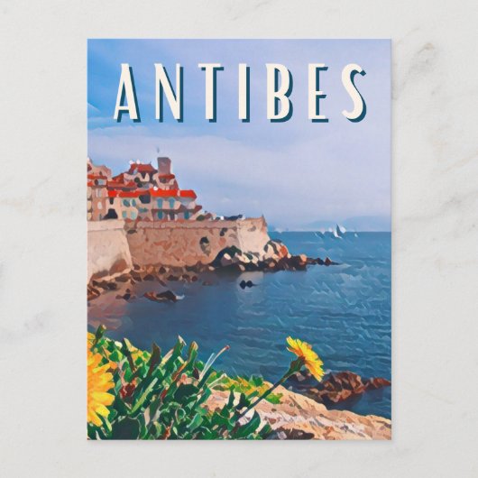 Antibes Vintage Postkarte (Vorderseite)
