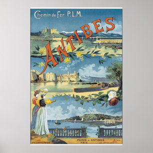 Antibes Vintage Travel Poster