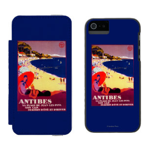 Antibes Vintages PosterEurope Incipio Watson™ iPhone 5 Geldbörsen Hülle
