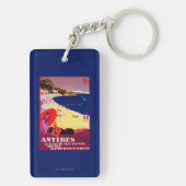 Antibes Vintages PosterEurope Schlüsselanhänger (Rückseite)