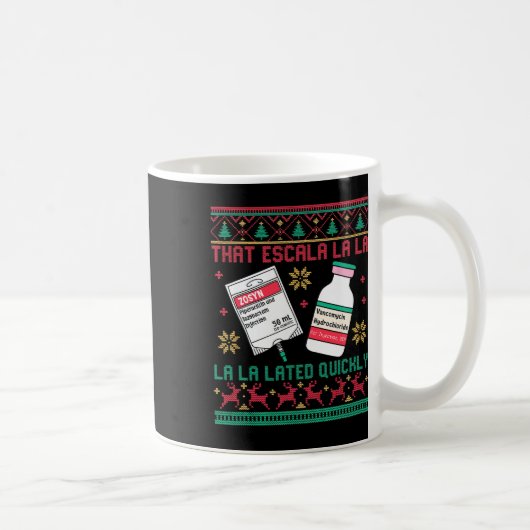 Antibiotic Ugly Christmas Icu Nurse Er Emergency D Kaffeetasse (Rechts)