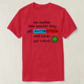 Antibiotika werden niemals in die virale Funny Bio T-Shirt (Design vorne)