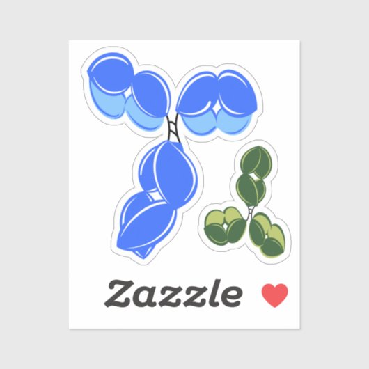 Antibody IgG 1 or 4, blue and green Aufkleber (Blatt)