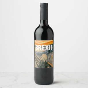 ANTIBREXIT, "der Schrei" durch Edvard Munch, 1893: Weinetikett