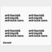 Antibuchverbote Rechteckiger Aufkleber (Blatt)