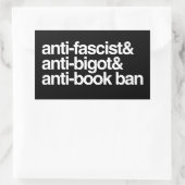 Antibuchverbote Rechteckiger Aufkleber (Tasche)