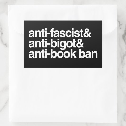 Antibuchverbote Rechteckiger Aufkleber (Tasche)