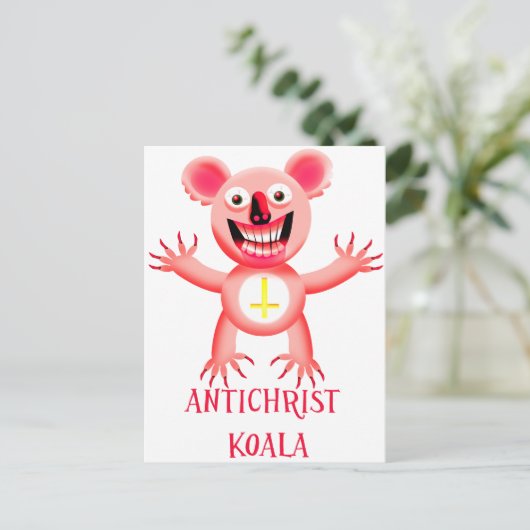 ANTICHRIST KOALA POSTKARTE (Stehend Vorderseite)