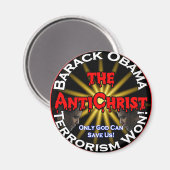 AntiChrist Obama Gott Magnet (Vorderseite/Rückseite)