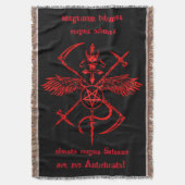 Antichrist-Symbol-Wandbehang-Tapisserie Decke (Vorderseite Vertikal)