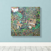 Anticoli Winter Leinwanddruck (Insitu (Holzboden))