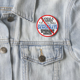 Antidemokratische Partei Biden Harris EDIT Namen Button
