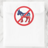 Antidemokratischer runder Aufkleber (Tasche)