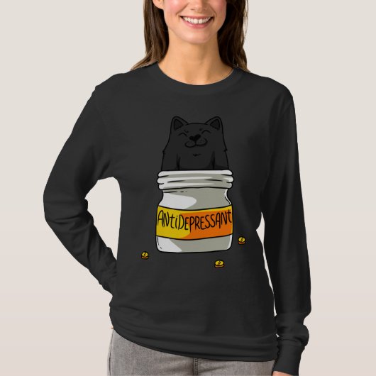 Antidepressant Cats Kitty Lover Animal Kitten Owne T-Shirt (Vorderseite)
