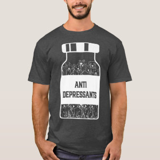Antidepressants, Love Pitbull Smile, Dog Is Love  T-Shirt
