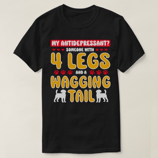 Antidepressiva bei Tieren mit 4 Le T-Shirt (Design vorne)