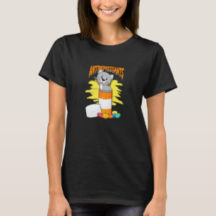 Antidepressiva Graue Katzen Natürliche Streifenmus T-Shirt
