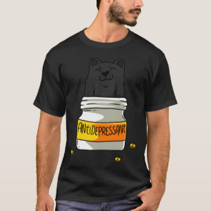 Antidepressiva Katzen Katzenliebhaber Tier Kätzche T-Shirt