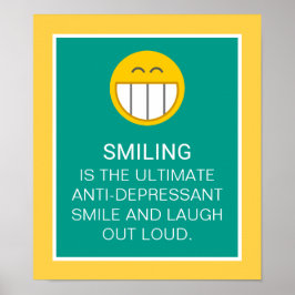 Antidepressive Motivierend Lächelungsangebot Poster