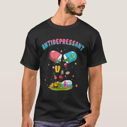 Antidepressivum Funny Antidepressivum Camping Love T-Shirt (Vorderseite)