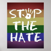 Antidiskriminierung Rassismus und Hass stoppen das Poster (Vorne)