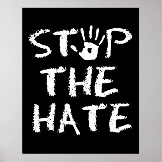 Antidiskriminierung Rassismus und Hass stoppen das Poster