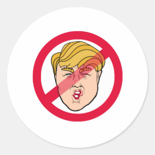 ANTIdonald-Karikatur - Anti-Trumpf - Runder Aufkleber