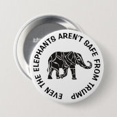 Antidonald trump, behalten den Elefant-Safe-Knopf Button (Vorne & Hinten)