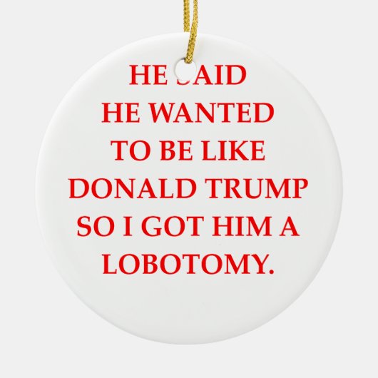 Antidonald trump keramikornament (Vorne)