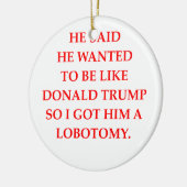 Antidonald trump keramikornament (Links)