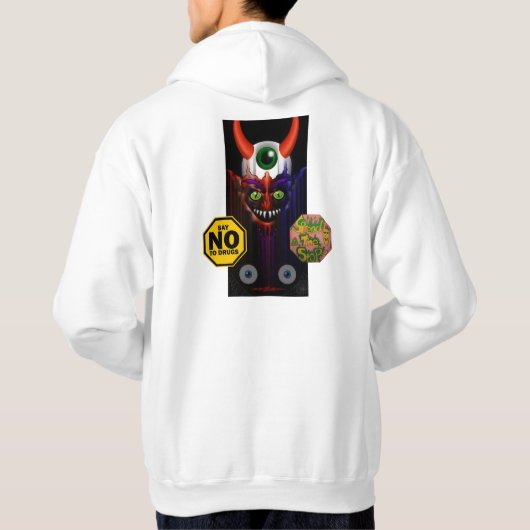 Antidrogendemon Hoodie (Rückseite)