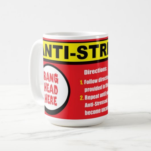 Antidruck-Ausrüstungs-Knall-Kopf-hier Tasse (Vorderseite Links)